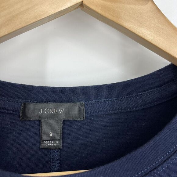 J Crew T Shirt Dress Size Small Womens Navy White Nautical Stripe Cotton Pocket - Picture 4 of 9